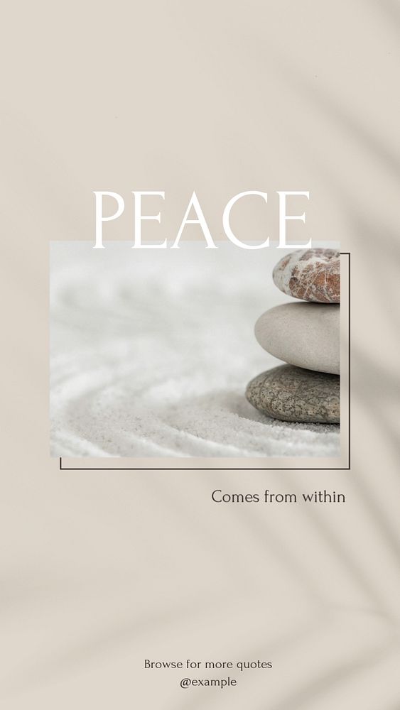 Peace within Instagram story template, editable social media design