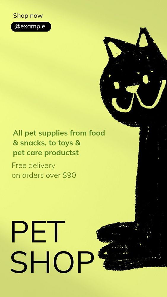 Pet supplies shop  Instagram story template