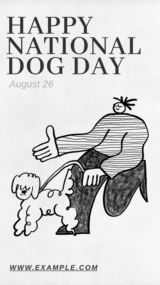 Dog day  Instagram story template, editable text