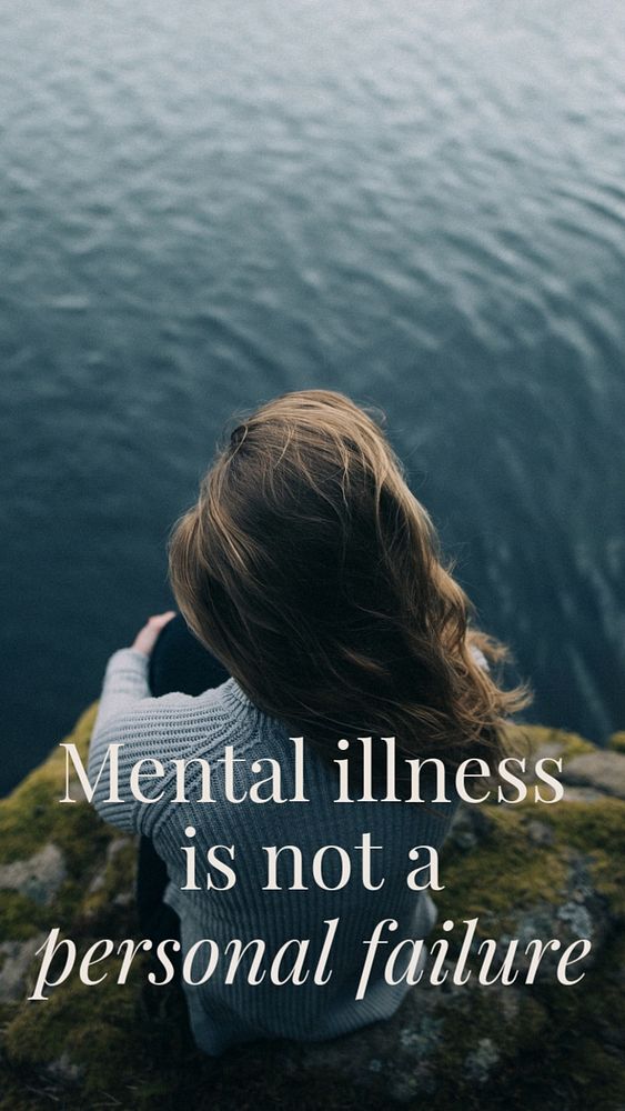 Mental illness quote Instagram story template, editable text