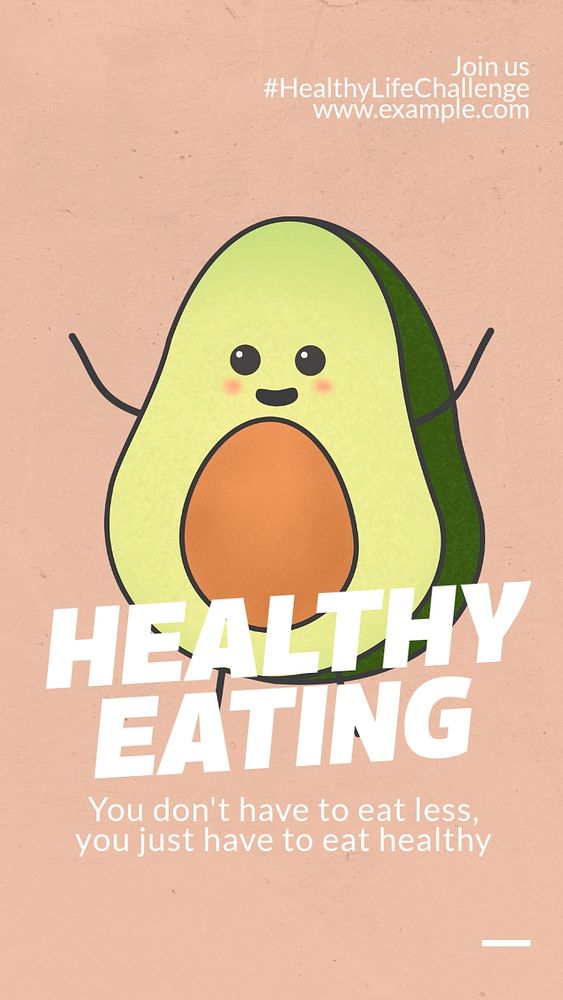 Healthy eating  Instagram story template, editable text