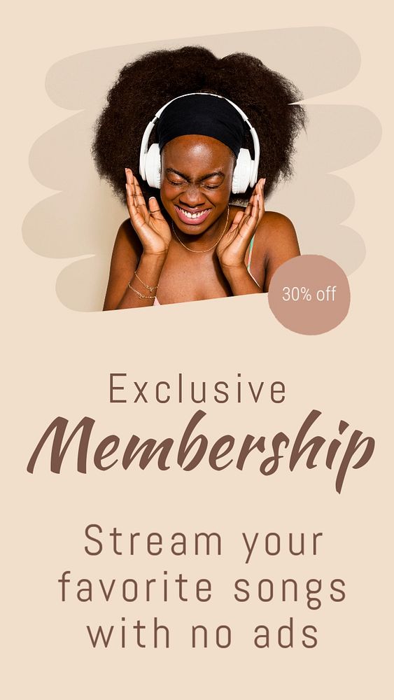 Exclusive membership Instagram story template, editable text