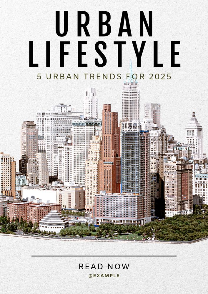 Urban lifestyle  poster template, editable text and design