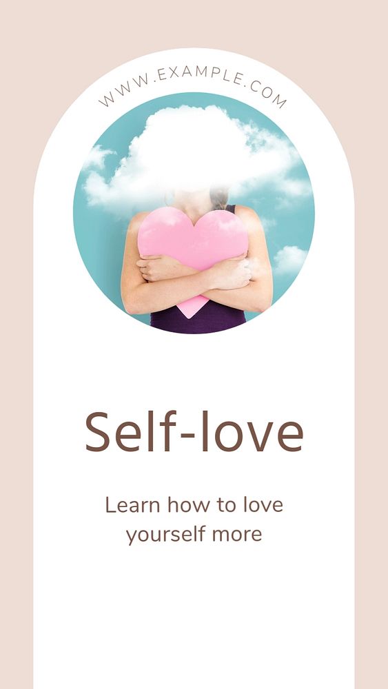 Self-love  Instagram story template, editable text