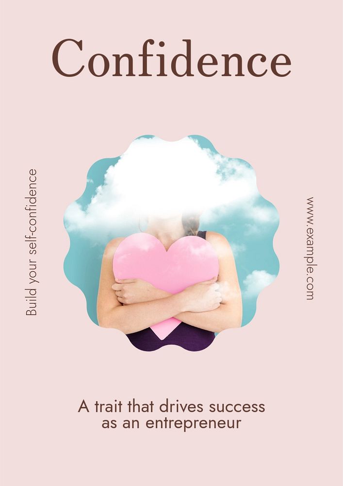 Confidence  poster template, editable text and design