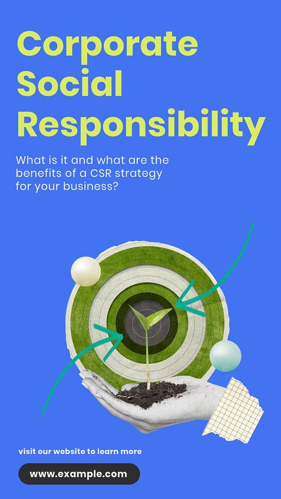 Corporate social responsibility Instagram story template, editable text