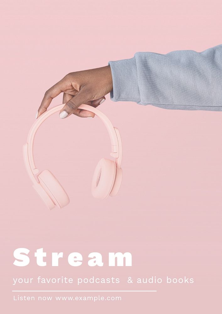 Stream  poster template, editable text and design