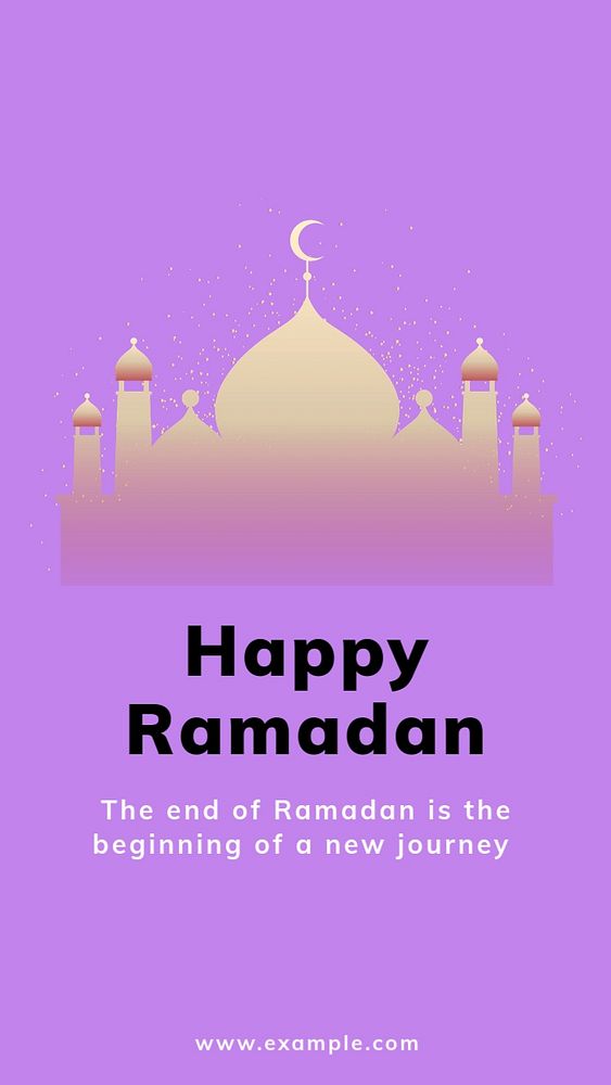 Happy Ramadan  Instagram story template, editable text