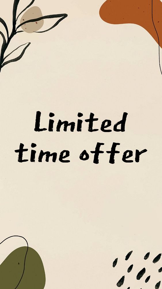 Limited time offer Instagram story template, editable text