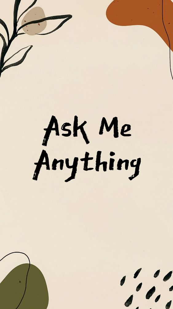 Ask me Instagram story template, editable text