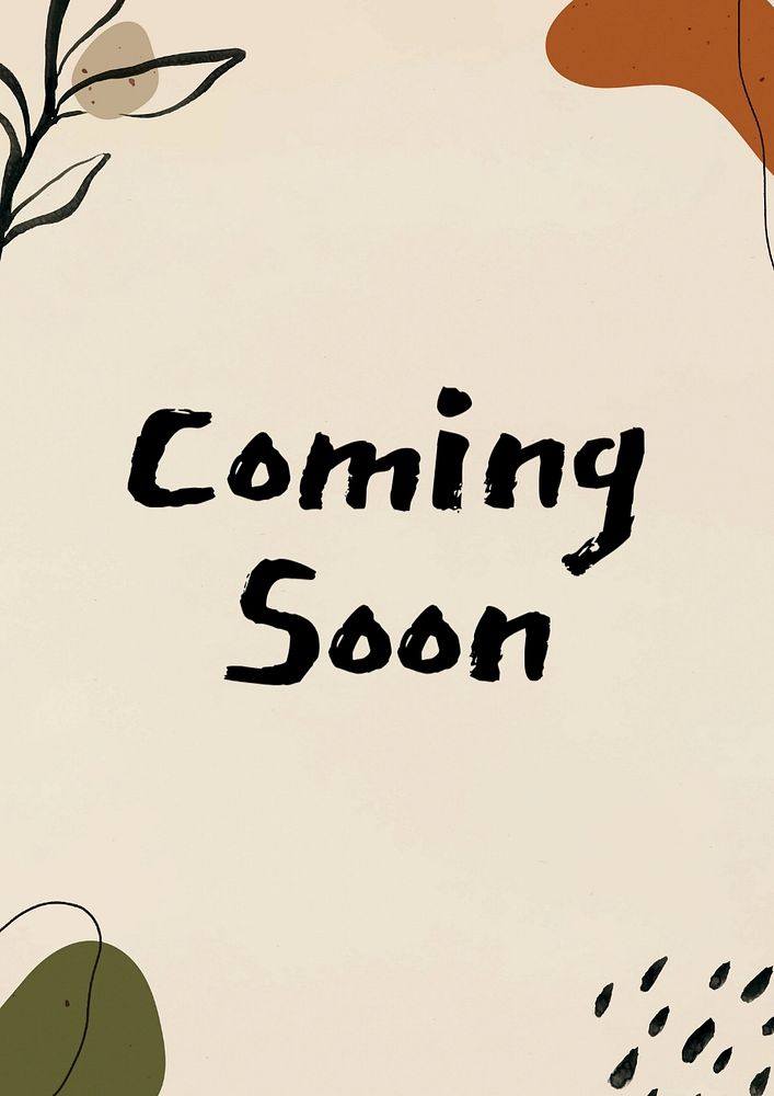 Coming soon poster template, editable text and design