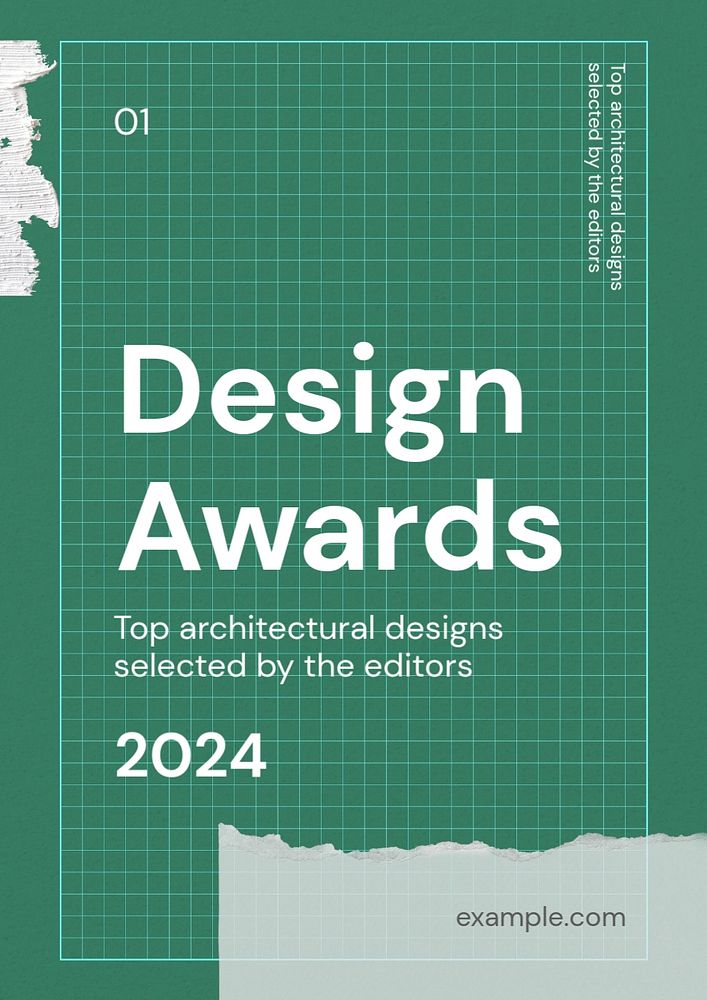 Architectural design poster template, editable text and design