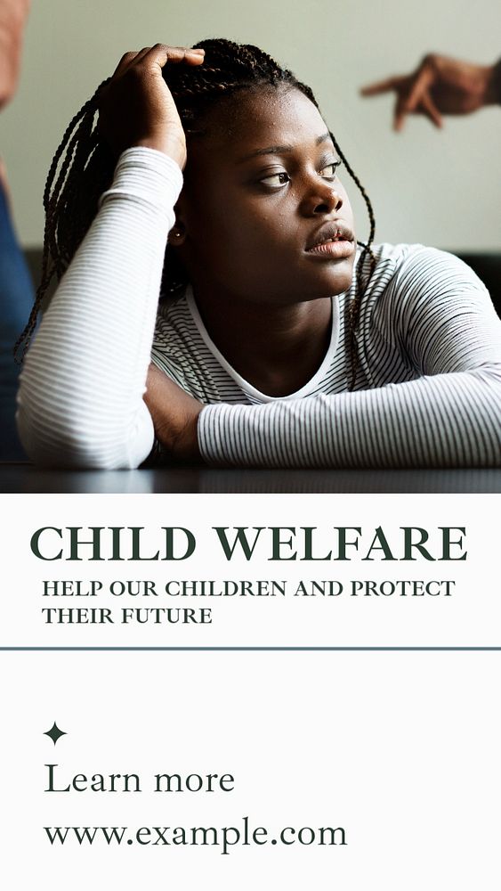 Child welfare  Instagram story template, editable text