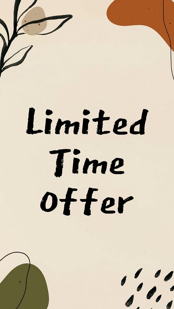 Limited time offer Instagram story template, editable text