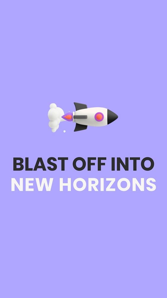 New horizons Instagram story template, editable text