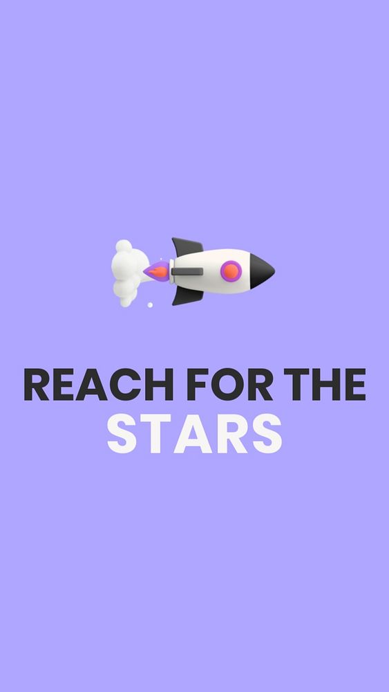 Reach for the stars Instagram story template, editable text