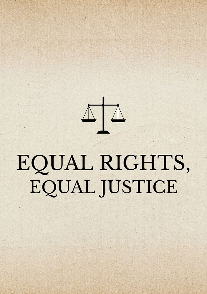 Equal justice poster template, editable text and design