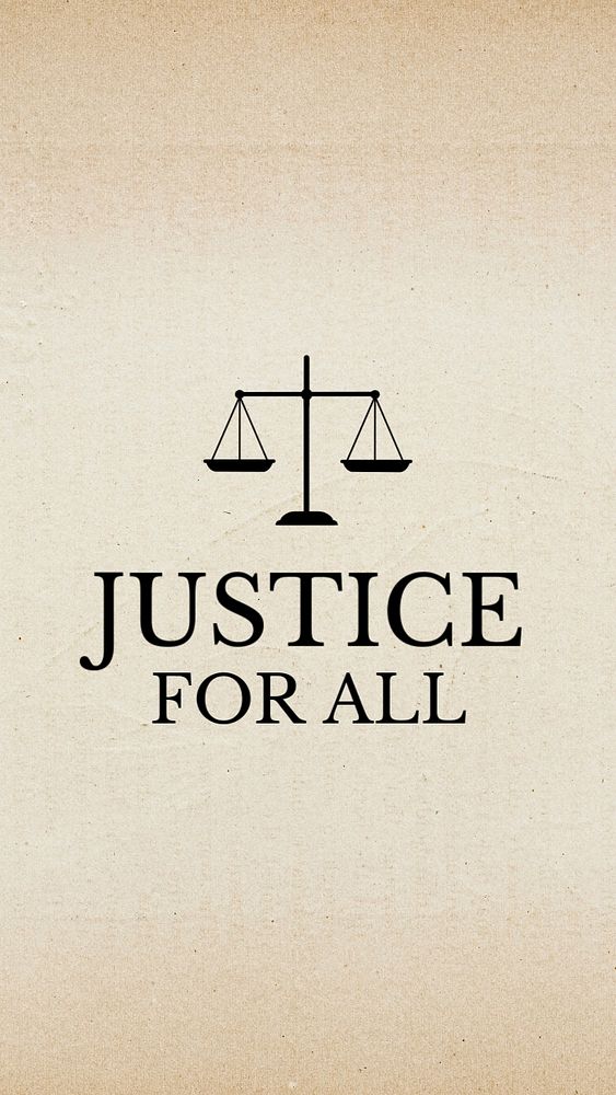 Justice for all Instagram story template, editable text