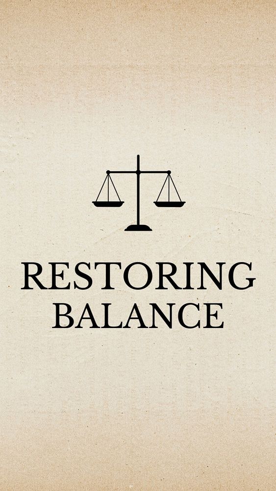 Restoring balance Instagram story template, editable text