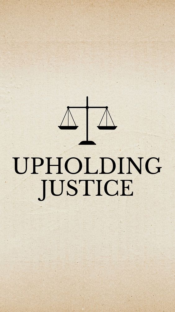 Upholding justice Instagram story template, editable text