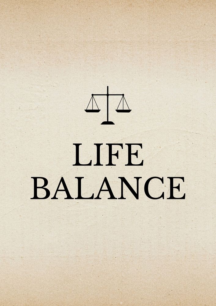 Life balance poster template, editable text and design