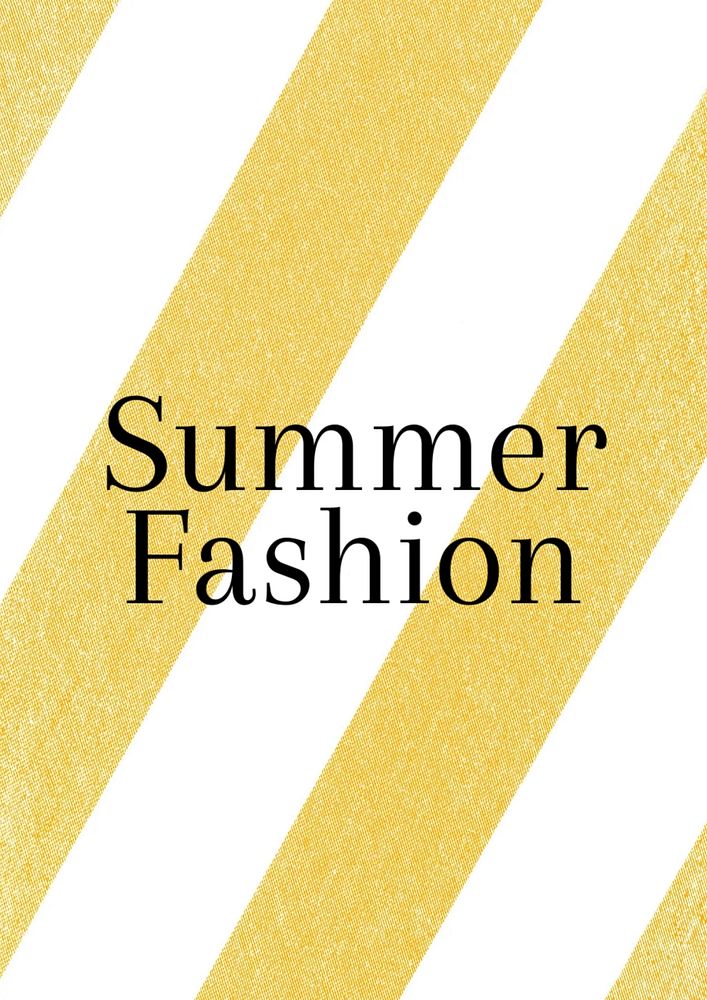 Summer fashion poster template, editable text and design