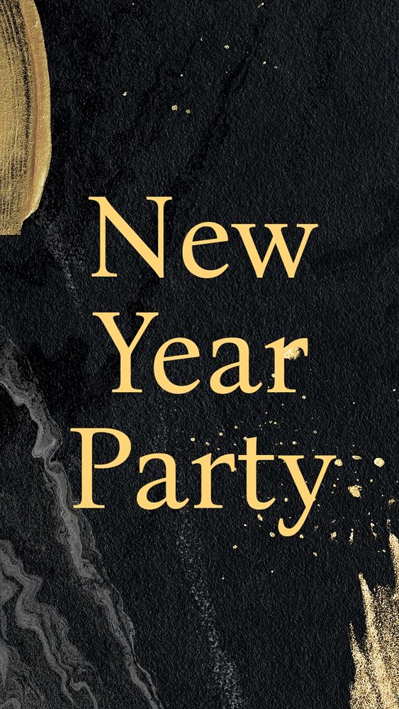 New year party Instagram story template, editable text