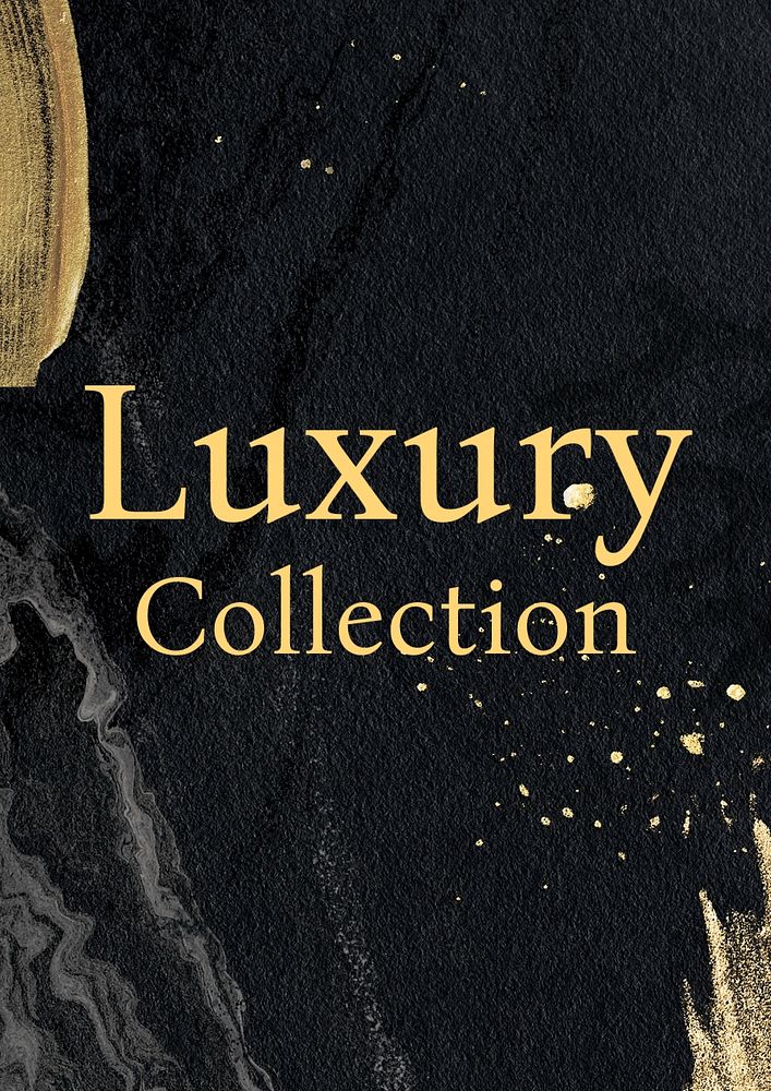 Luxury collection poster template, editable text and design