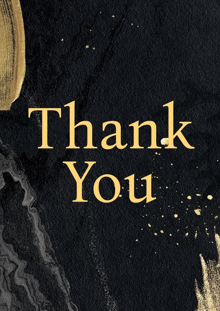 Thank you poster template, editable text and design