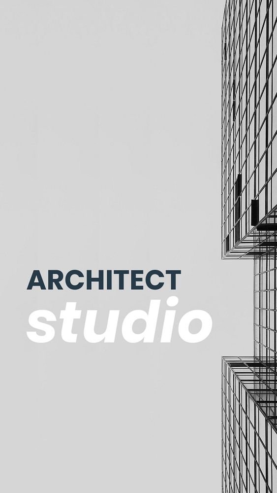 Architect studio Instagram story template, editable text