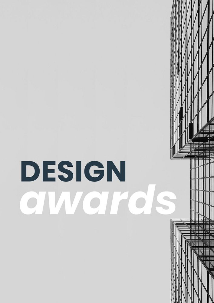 Design awards poster template, editable text and design