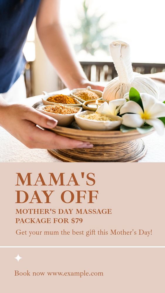 Mother's day off  Instagram story template, editable text