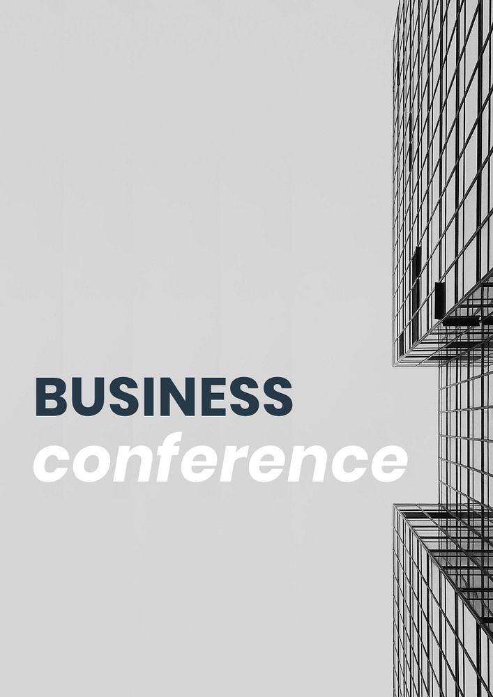 Business Conference poster template, editable text and design