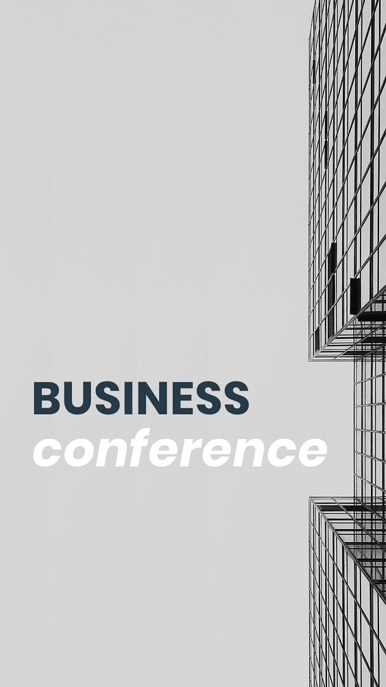 Business Conference Instagram story template, editable text