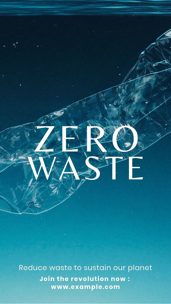 Zero waste  Instagram story template, editable text