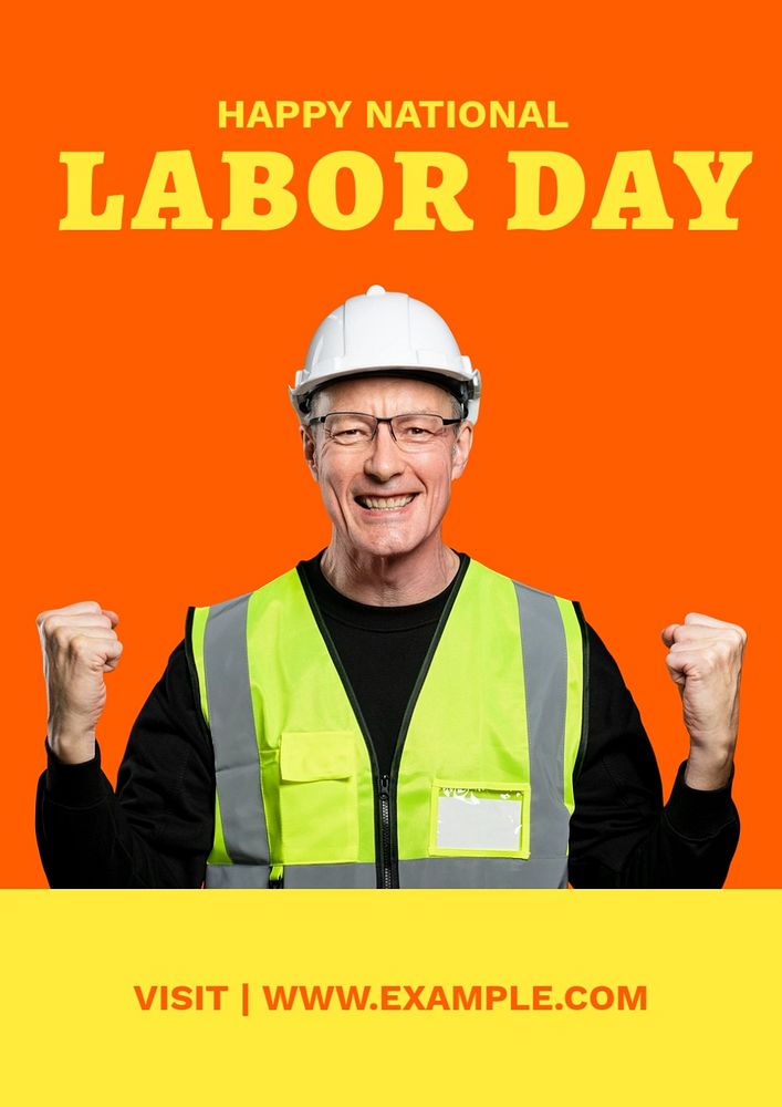 Labor day  poster template, editable text and design