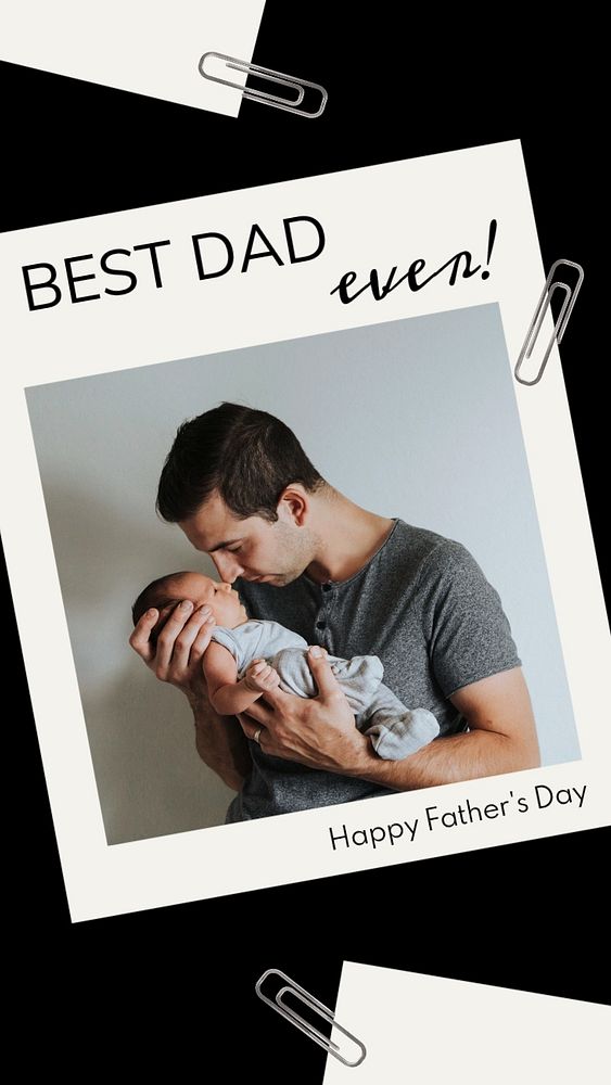 Best dad  Instagram story template, editable text