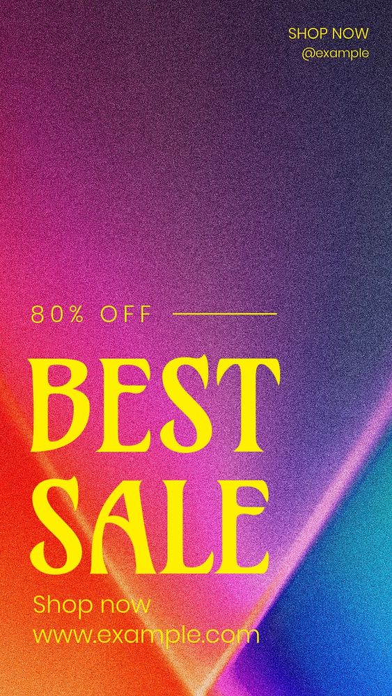 Best Sale Instagram story template, editable text