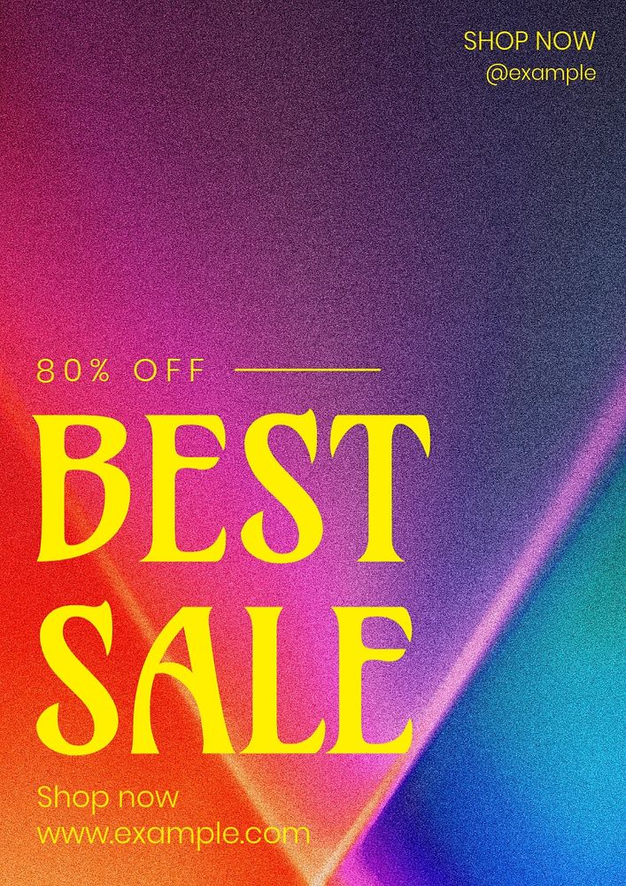 Best Sale poster template, editable text and design