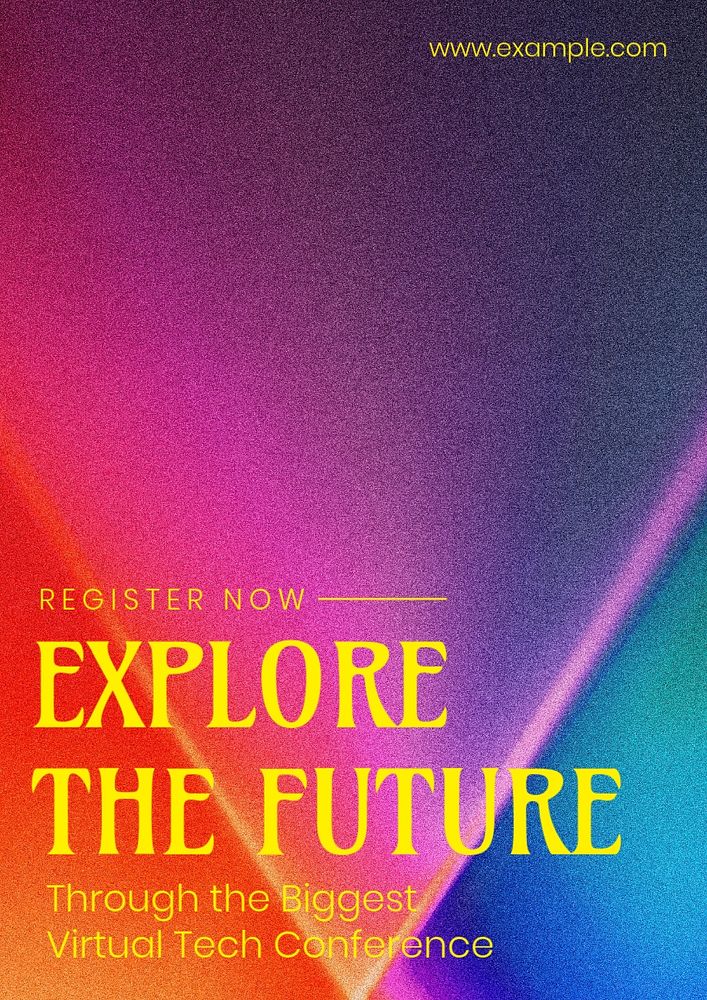 Explore the future poster template, editable text and design