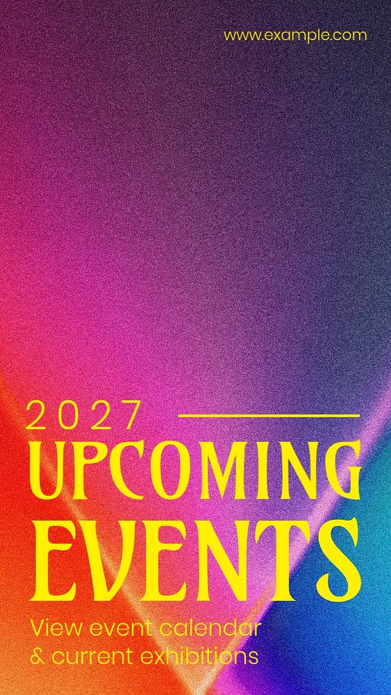 Upcoming events Instagram story template, editable text