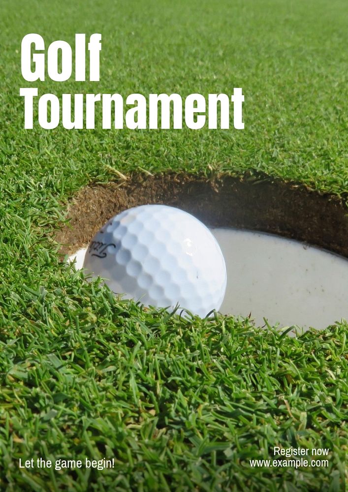 Golf tournament  poster template, editable text and design