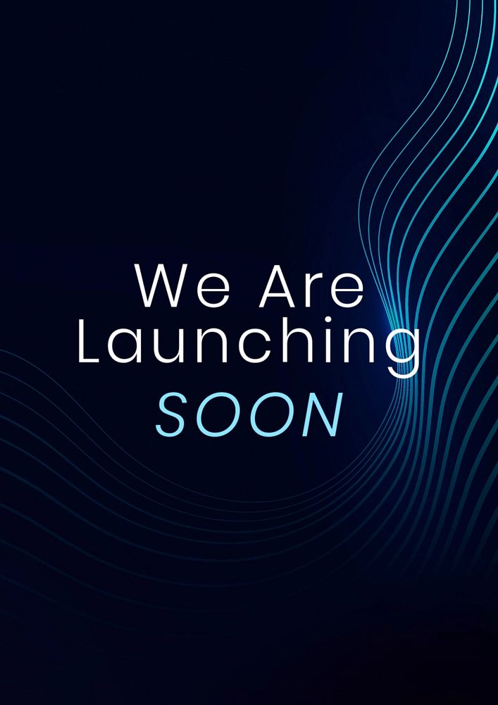 Launching soon poster template, editable text and design