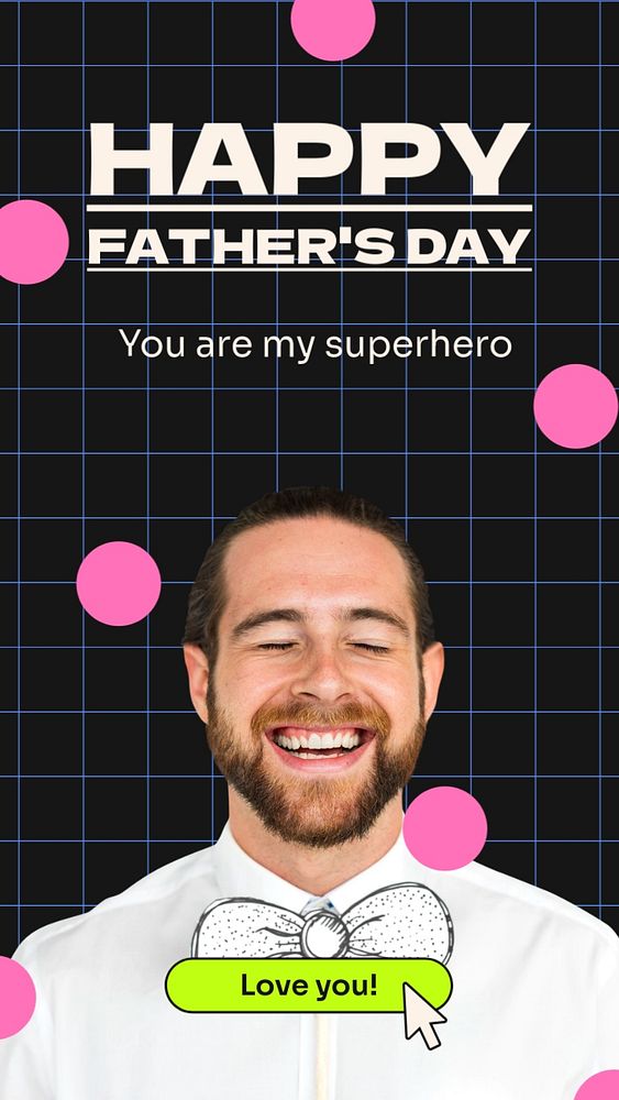 Father's day  Instagram story template, editable text