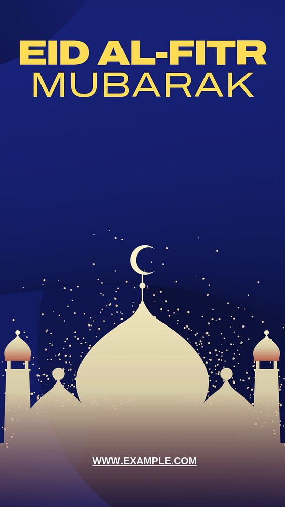 Eid al-Fitr Mubarak  Instagram story template, editable text