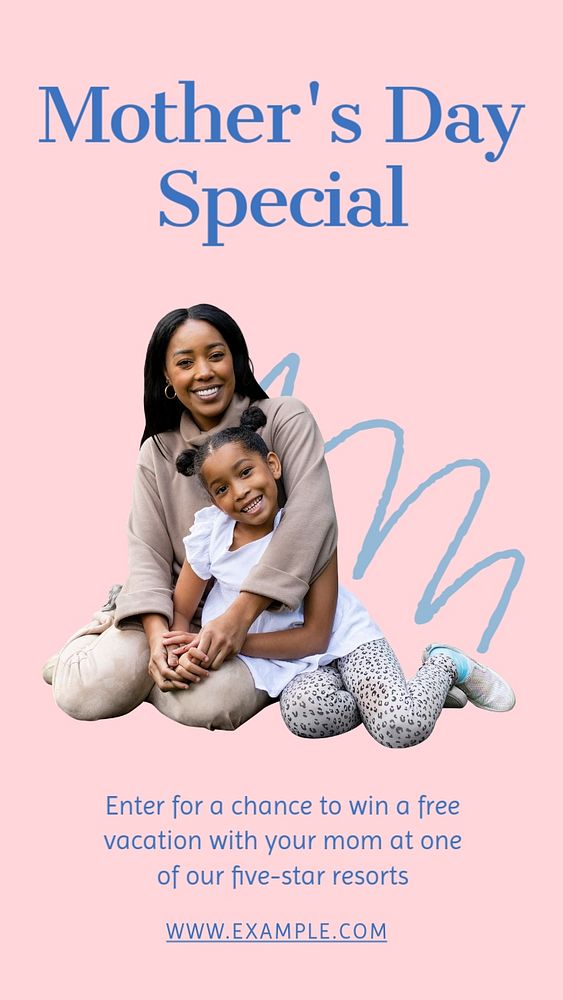 Mother's day special Instagram story template, editable text