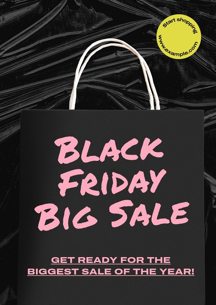 Black friday  poster template, editable text and design