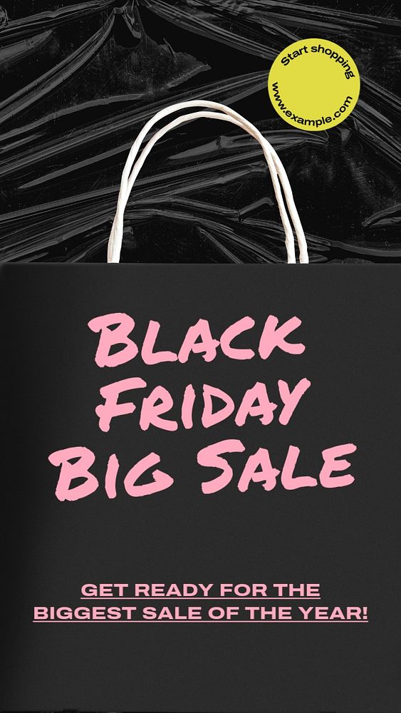 Black friday  Instagram story template, editable text