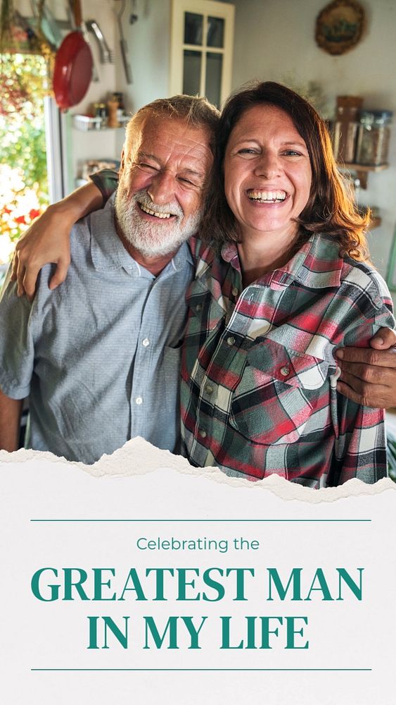 Father's day  Instagram story template, editable text