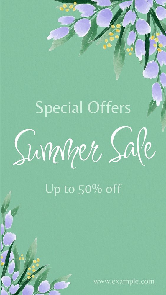 Summer sale Instagram story template, editable text